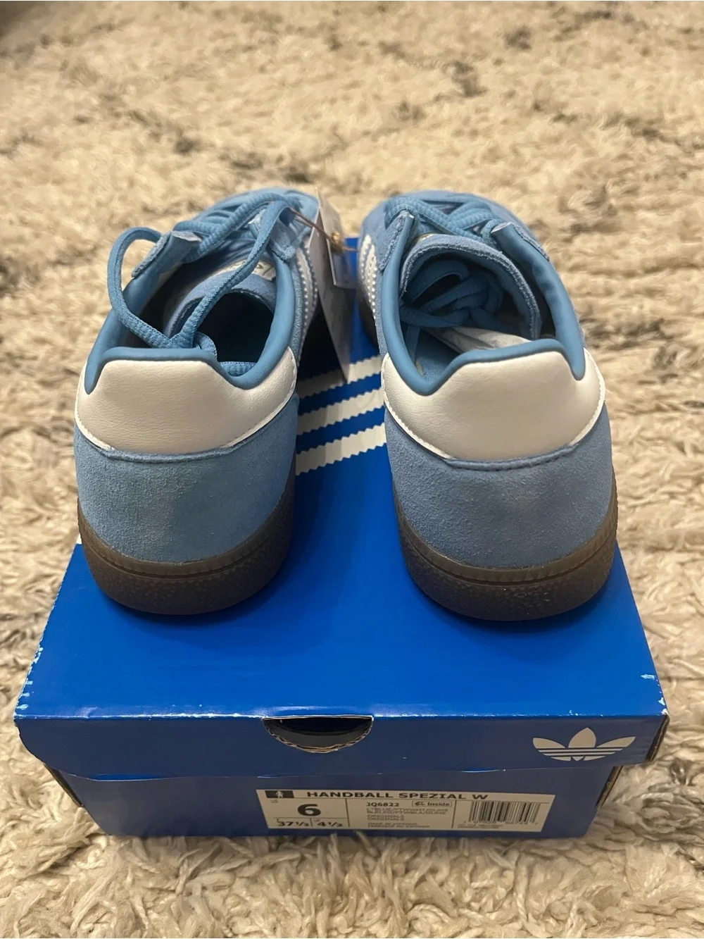 Adidas handball spezial sneaker. Womens US size 6. Blue. New in box.